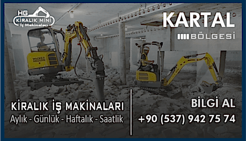 Kartal Kiralık Mini Ekskavatör 2 Tonluk Ekskavatör Kirala