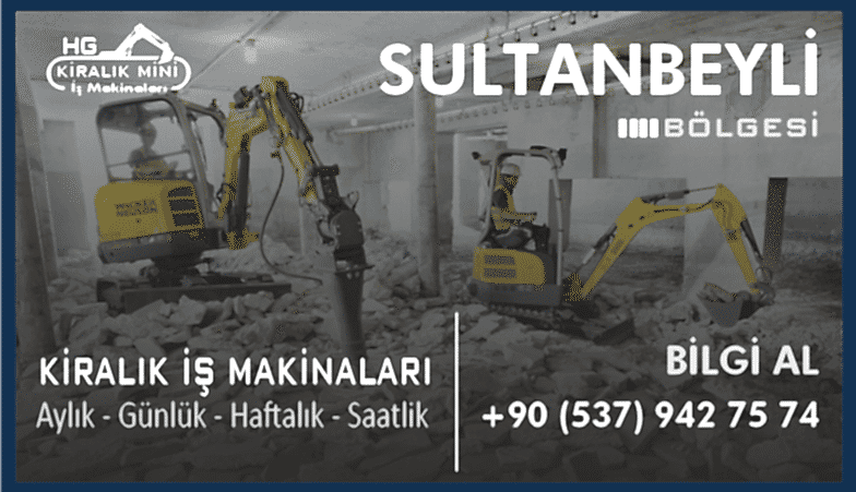 Sultanbeyli Kiralık Mini Ekskavatör 2 Tonluk Ekskavatör Kirala